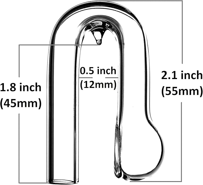 Glass Clip Nano CO2 Drop Checker with Solution for Aquarium Planted Tank CO2 System (Hang Drop Checker with Solution)