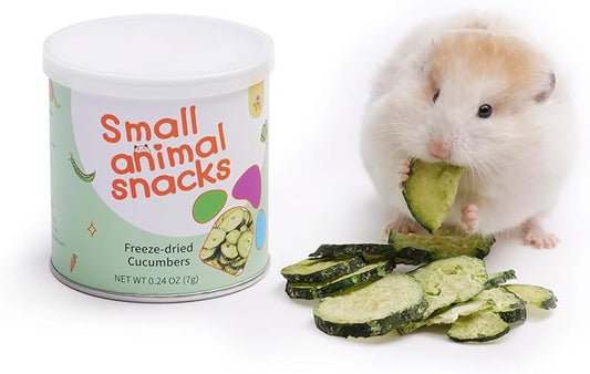 Niteangel Hamster Snack & Treats Toy - Small Animal Natural Treat for Dwarf Syrian Robo Hamsters Gerbils Mice Lemmings Degus or Other Small-Sized Pets (Freeze-dried Cucumbers)