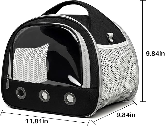 Small Pet Carrier Bag with Mat Guinea Pig Travel Carrier with Strap Portable Breathable Rabbit Carrier Outdoor Pet Bag for Ferret Bunny Hedgehog Guinea Pig(10" L x 10" W x 12" H)