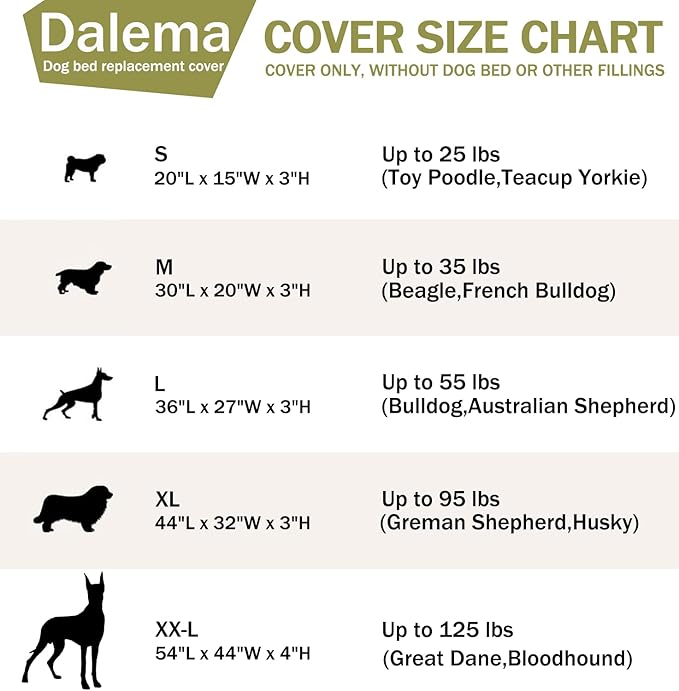 Dog Bed Cover 54Lx44Wx4H Inch.Waterproof Heavy Duty Durable Oxford Dog Bed Replacement Covers with Zipper.Washable Removable Pet Bed Mattress Protector Cover.Grayish Green,Cover Only.
