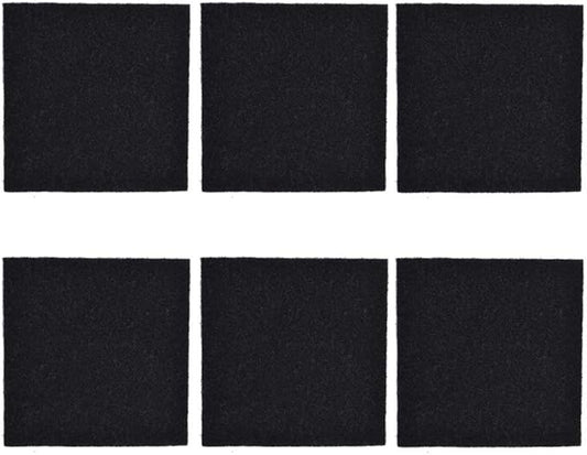 CFS – Pack of 6, Premium Universal Activated Carbon Pad for Hooded Cat Litter Boxes Replacement Filter – Fresh & Filtered Air – Carbon Air Filter Sheet – Black – 6.5" x 6"