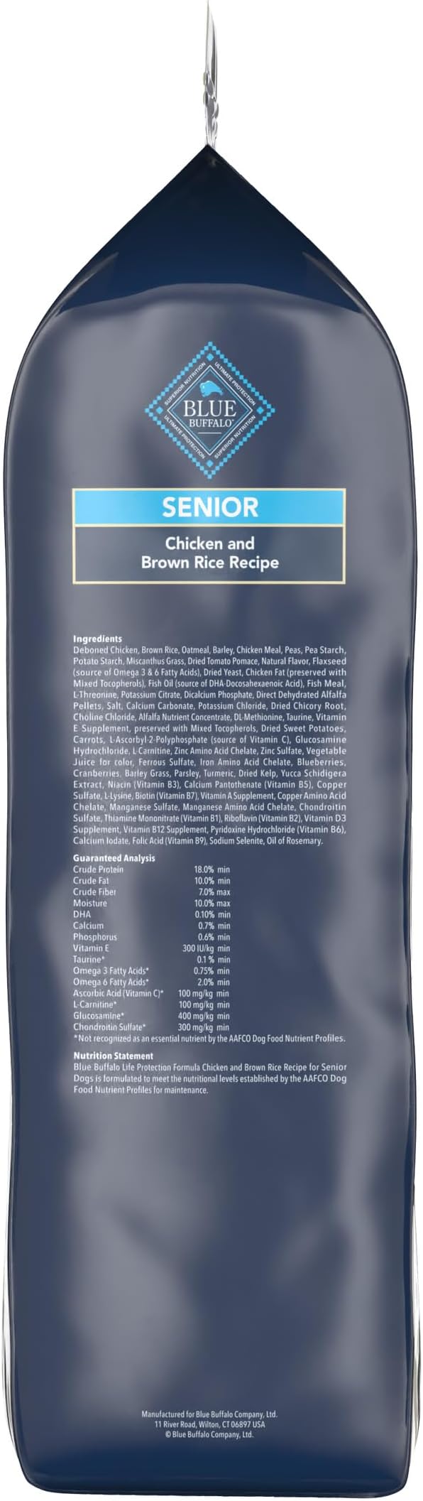 Blue Buffalo Life Protection Formula Senior Dry Dog Food, Supports Joint Health and Mobility, Made with Natural Ingredients, Chicken & Brown Rice Recipe, 34-lb. Bag