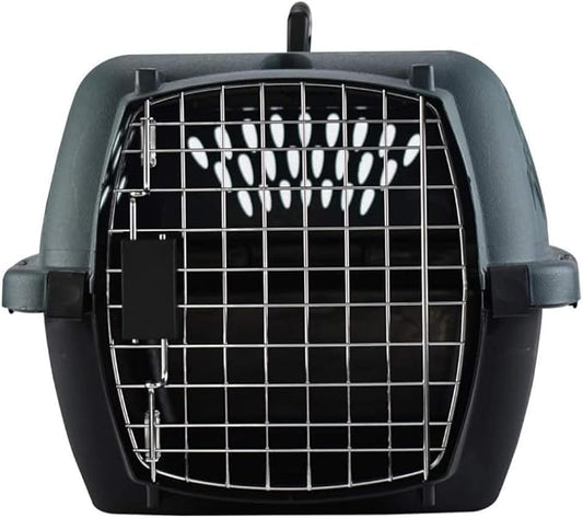 Petmate Pet Porter Dog Kennel 23", Dark Gray & Black, for Pets up to 15lbs, Made in USA