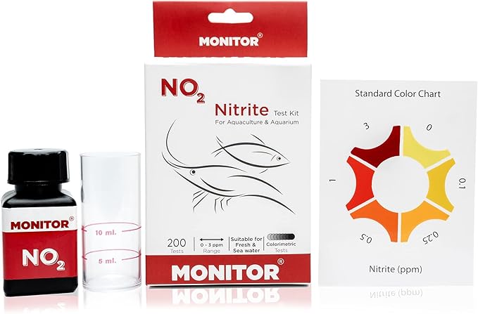 Generic Monitor Nitrite Test KIT (200 Tests) - Monitor Aquarium and aquaculture Water Quality