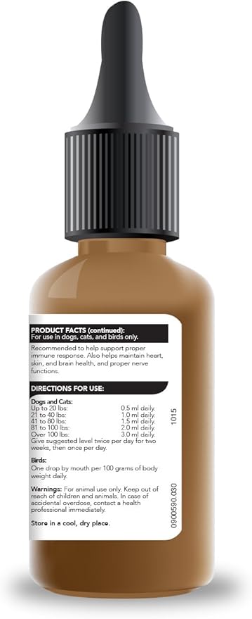 VETRISCIENCE Vetri DMG Liquid, 30mL Dropper - Supports Immune System, Stamina, Skin Irritation, Watery Eyes, and Performance for Dogs and Cats