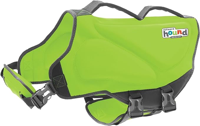 Outward Hound Dawson Swim Green Dog Life Jacket, XL