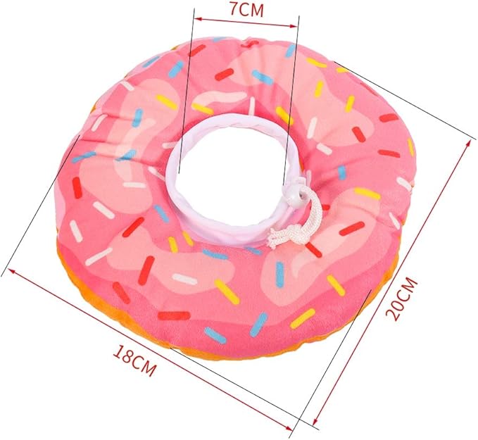Cat Cone Collar Soft, Cat Recovery Collar Cute Cat Donut Adjustable Elizabethan Cone Cat Cones to Stop Licking Comfortable Lightweight Neck Cone for Cats Kittens After Surgery