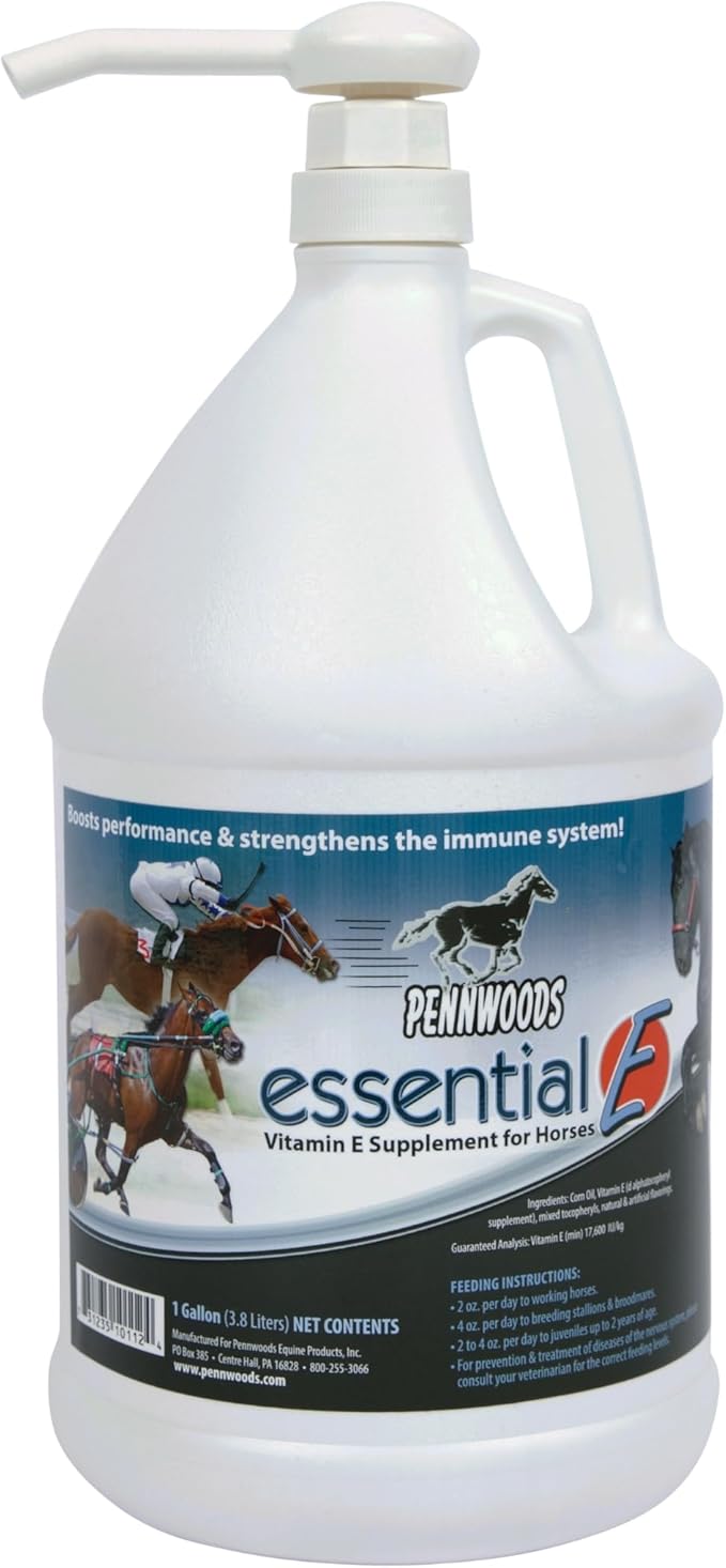 Essential E: Equine Vitamin E Supplement for Horse Health, Performance, Recovery & Nutrition - 1 Gallon