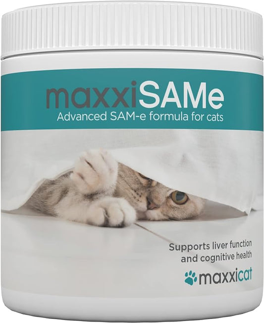 maxxiSAMe Advanced SAM-e Powder Supplement - Liver, Cognitive & Joint Support for Cats, 3.2oz