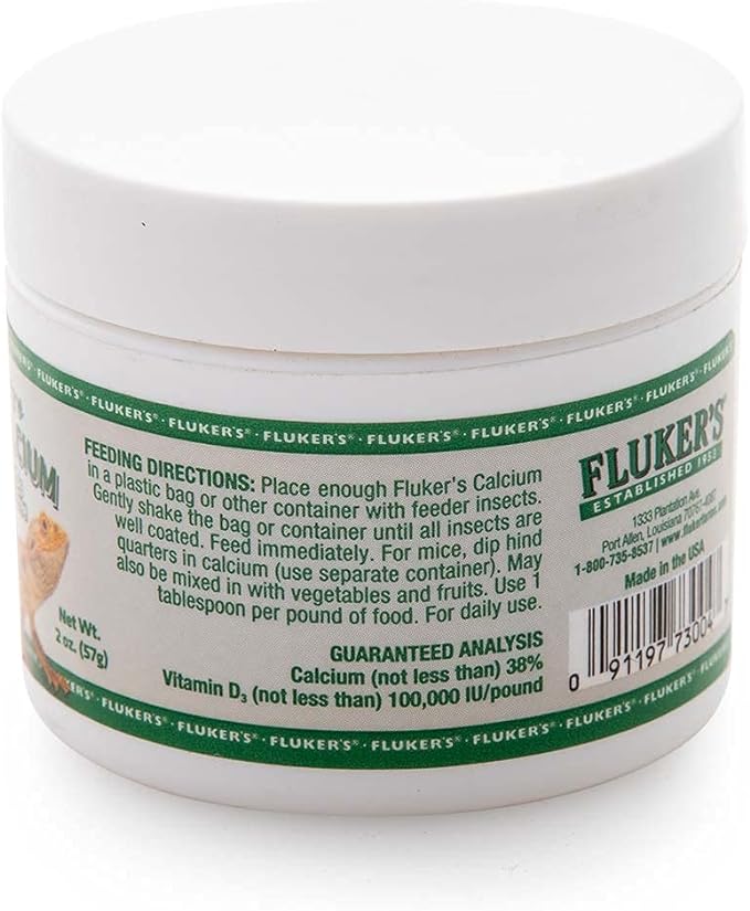 Fluker's Calcium Reptile Supplement with added Vitamin D3, 2 oz.