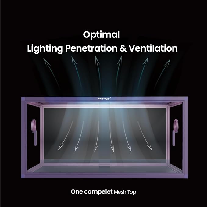 50 Gallon Reptile Tank, Front Opening Snake Tank for Easy Maintenance, Reptile Enclosure with Top Screen Ventilation 36''x18''x18''