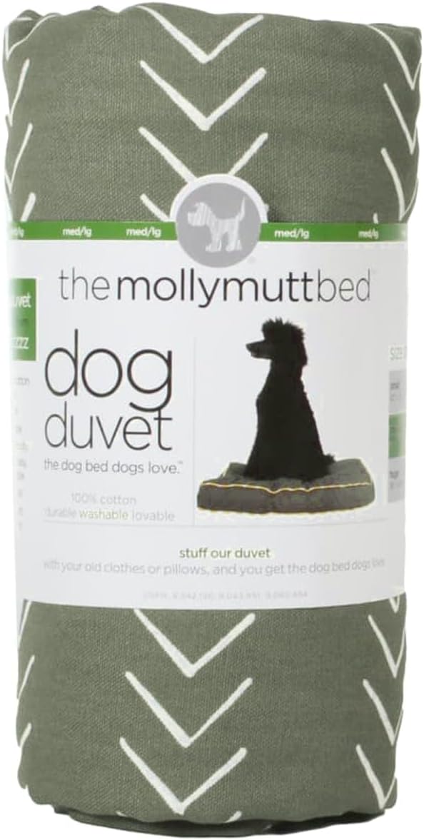 Molly Mutt Medium to Large Dog Bed Cover- Forever Young Print - Measures 27”X36”X5’’ - 100% Cotton - Durable - Breathable - Sustainable - Machine Washable Dog Bed Cover (Dd82b)