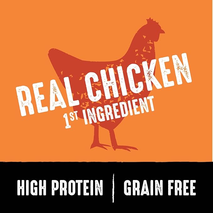 CRAVE Grain Free High Protein Adult Dry Dog Food, Chicken, 22 lb. Bag, brown