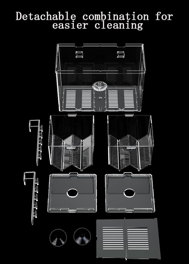 Aquarium Breeder Box, Acrylic Aquarium Breeder Box, Isolation Hatchery Feeding Boxes for Small Fish Fry Hatchery