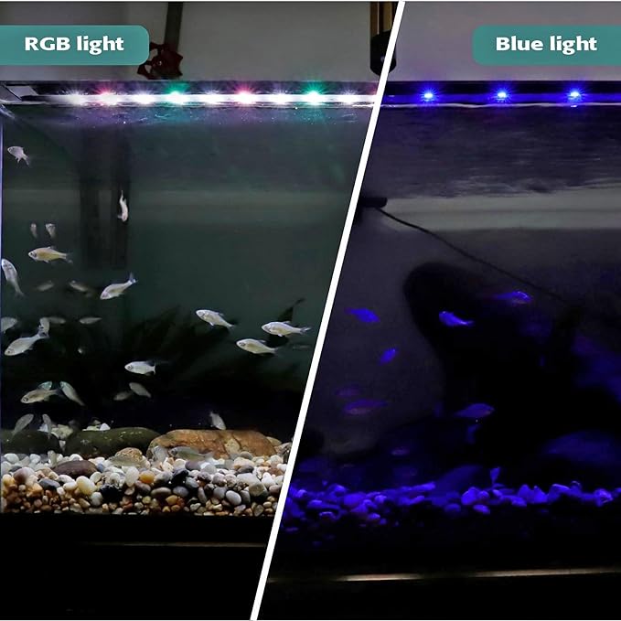 hygger 23W Full Spectrum Aquarium LED Light with 10 Levels of Brightness, White Blue Red Green LEDs,6H8H12H Timer,RGB Light for 32-40IN Freshwater Fish Tank, Aquatic Plants Tropical Ornamental Fish