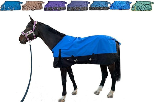 1200Denier Waterproof and Breathable Horse Sheet Tgw Rding Horse Blanket (68", Royal Blue)