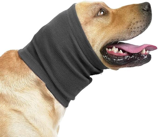 Dog Hoodies for Large Dogs,Dog Noise Cancelling Ear Muffs No Flap Dog Ear Protectors for Dogs Hoodie Wrap Quiet Headphones for dogs Grey L