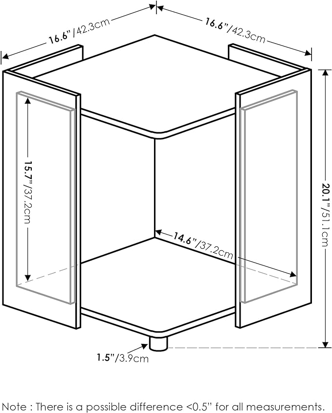 Furinno Peli Litter Box Enclosure, Americano