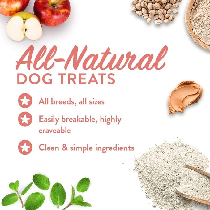 Portland Pet Food Company Apple & Mint Healthy Dog Treats - Grain-Free, Human-Grade, Apple Dog Treats - All Natural Dog Training Treats & Biscuits Made in the USA Only 1-Pack (5 oz)