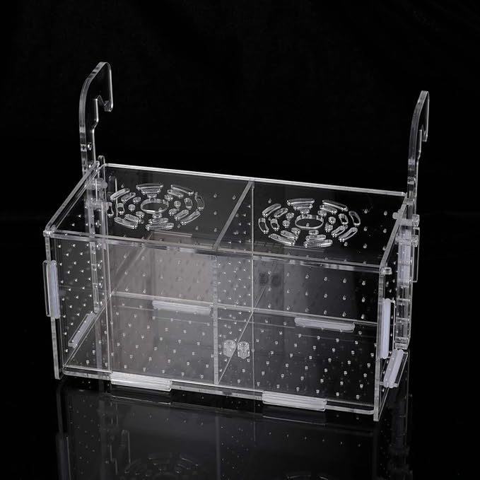 POPETPOP Fish Breeding Box - Box for Fish Tank Acrylic Fish Box Fish Acclimation Box Hatchery Incubator Aquarium Box for Small Fish Shrimp