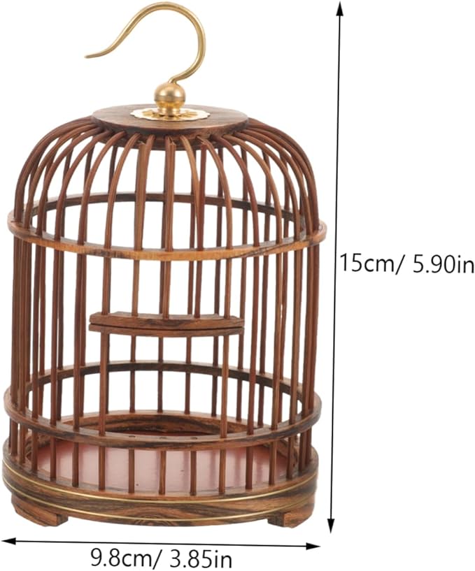 Vintage Decor Pet Cage Outdoor Cage ation Retro Decor Cages for Small Animals Hanging Cage Hanging Cage for Bird Hanging Cage for Small Animals Vintage Decorations Wooden