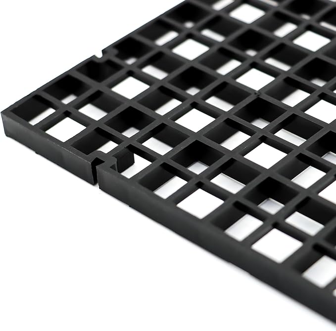 ALEGI Aquarium Fish Tank Divider Plastic Egg Crate Aquarium Filter Bottom Tray Plastic Grid (S 6pcs Black)