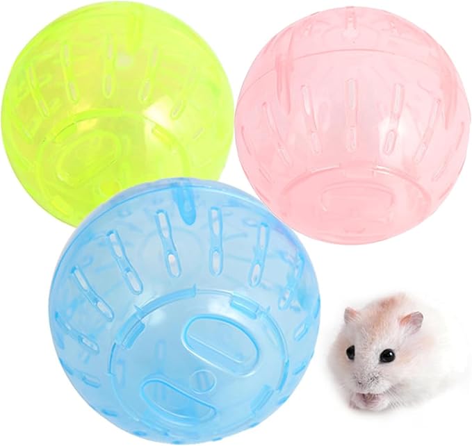 White Silent Exercise Ball Plastic Spinner Hamster Running for Sugar Gliders Small Mice Gerbils Multiple Colors Hamster Exercise Ball，Small Animal Exercise Wheels，Small Animal Health Supplie