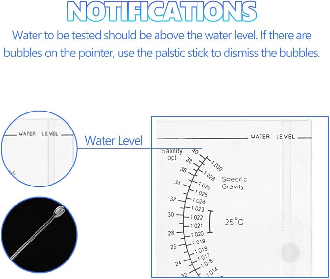 Aquarium Marine Test,Salinity Tester Aquarium Salinity Tester Seawater Salt Meter Fish Salinity Measuring Device for Fish Pond Saltwater Water