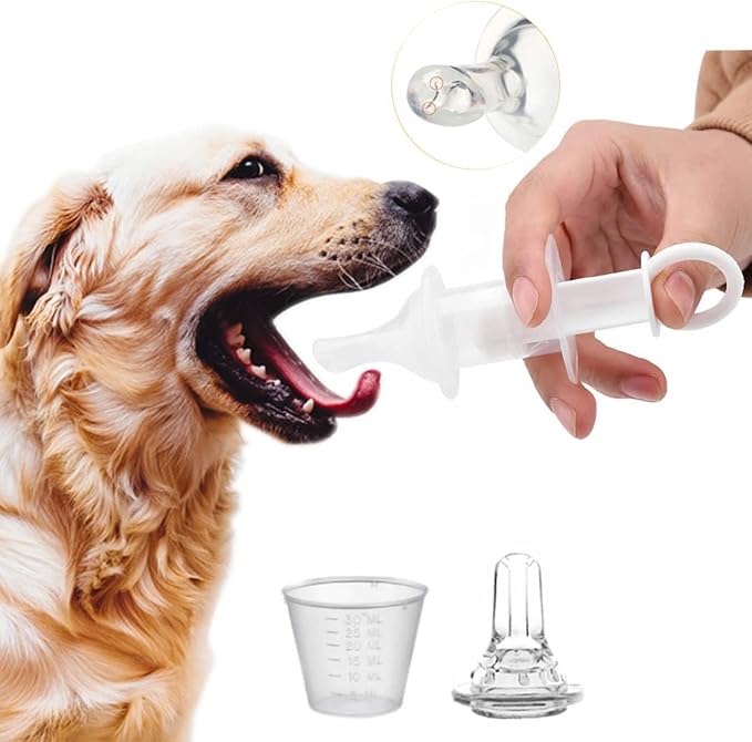 Pet Feeding Syringe Soft Tip Cat Dog Syringe Bottles for Pet Feeding Oral Syringe Pet Liquid Feeding Kit for Nursing Puppies and Kittens