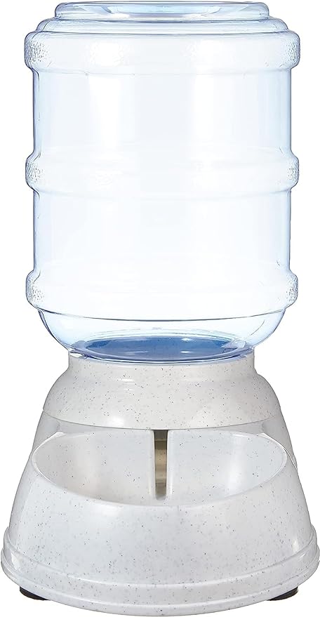 Amazon Basics Gravity Pet Waterer for Cat, Dog, Small, 1 Gallons Capacity, Gray