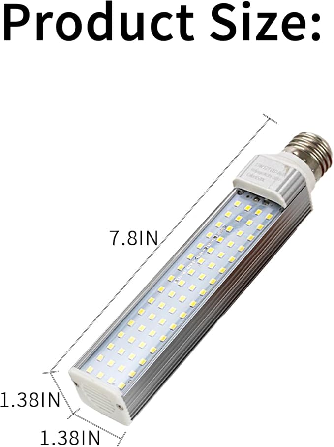 LED Compact Bulb 13W 6500K,Full Spectrum LED Light for Reptiles,Amphibian and Plant Growth,10000H Long Lifespan and Rotate 90°(1.4 * 1.4 * 8inch)