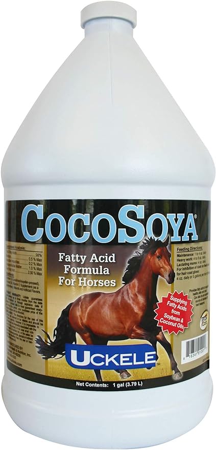 Uckele CocoSoya Oil Horse Supplement - Omega Fatty Acid Supplement for Horses - Equine Vitamin & Mineral Supplement - 1 Gallon