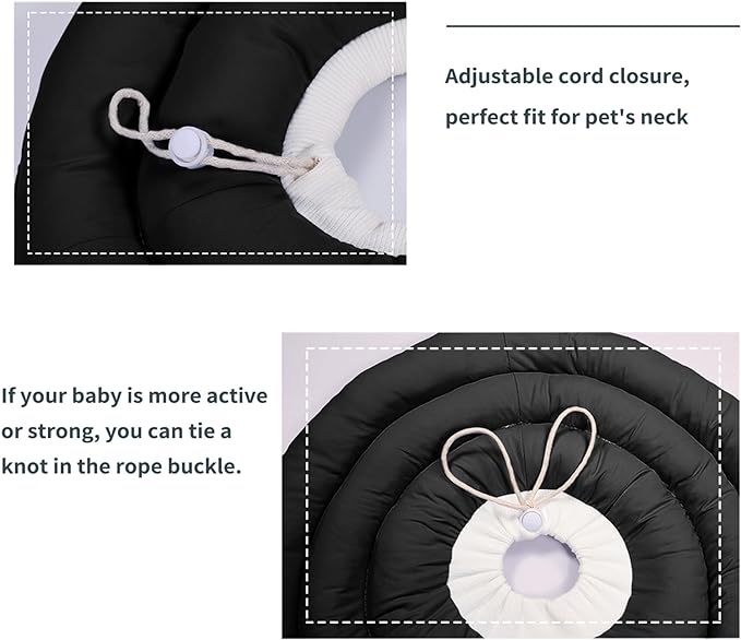 Dog Cones for Small Dogs,Comfortable Adjustable Soft Dog Cone Alternative After Surgery,Elizabethan Donut Collar for Small Dogs Recovery,Different Sizes for Cats,Medium Dogs and Small Dogs