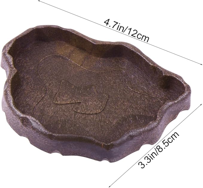 FOMIYES Reptile Bowl for Food and Water, Lizard Feeding Dish, Breeding Tray, Aquarium Crested Hermit Crab