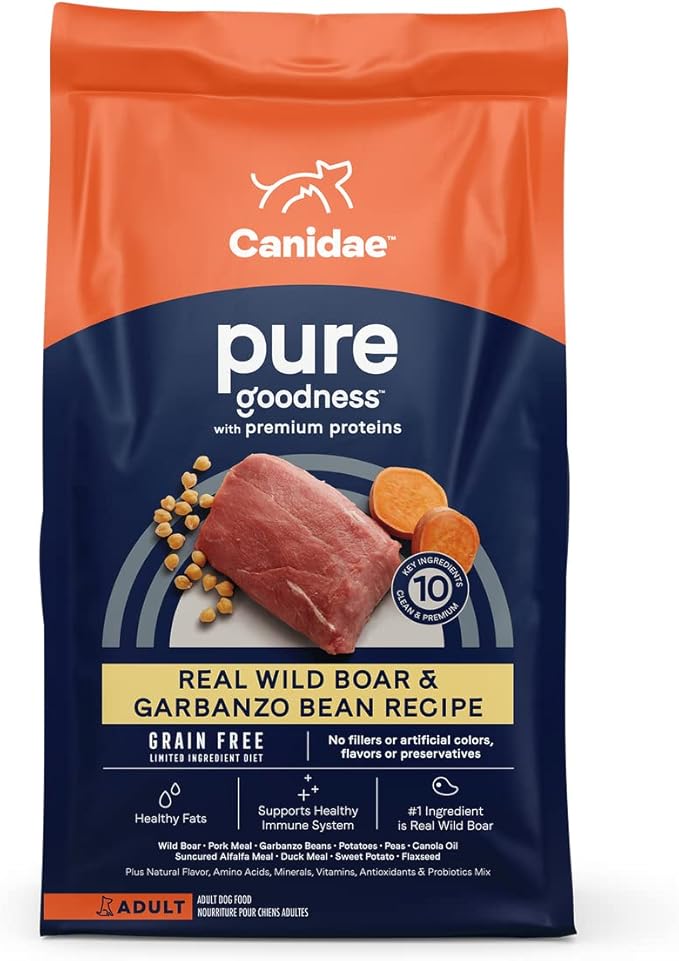 Canidae Pure Real Wild Boar & Garbanzo Bean Recipe Adult Dry Dog 4 LB