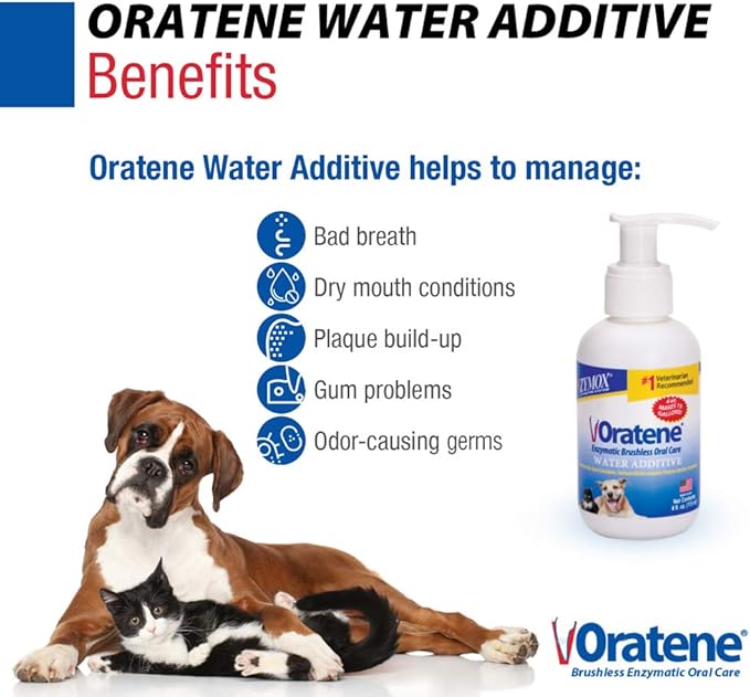Zymox Oratene Enzymatic Brushless Oral Care Water Additive, 4oz