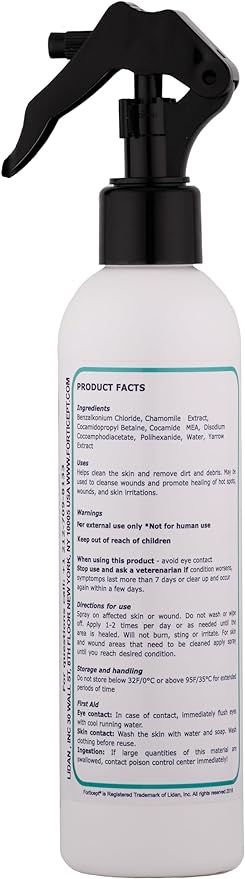 Forticept Maxi-Wash Hot Spot Spray Treatment, Wound Care & Itch Relief Spray for Dogs and Cats. Relives Scratching, Rashes, Sores, Itchy Skin and Paw Licking 8 oz