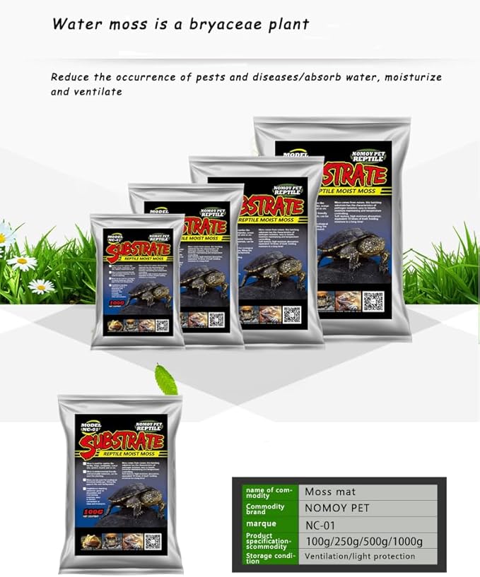Reptile Moist Moss for Humidity, Great for Snakes, Turtle and Other Reptiles