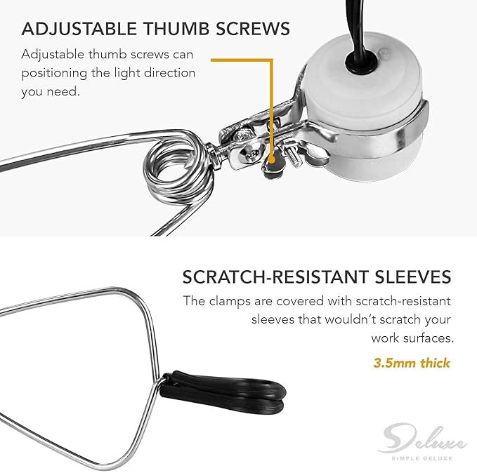 Simple Deluxe 50W Reptile Ceramic Heat Bulb No Light Emitting with 5.5 Inch 60W Dome Light Clamp Lamp Fixture and Digital Thermostat Controller, for Incubating Chicken & Amphibian Pet