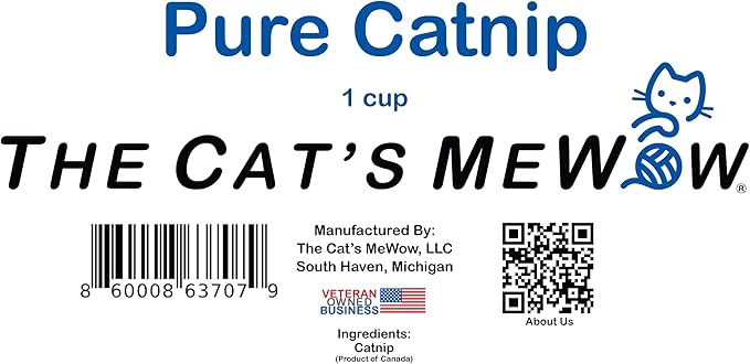 The Cat's MeWow 100% Pure Catnip - All Natural, Non-Addictive Treat for Cats & Kittens