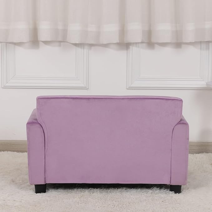 Dog Sofas and Chairs for Small Pet, Pet Sofa Bed with Wooden Frame and Velvet Fabric, Upholstered Dog Bed,Cat Sofa Chair for 45 Pounds Small Animal Using,Purple