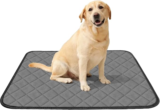 Whelping Pad 33X21 in Washable Pee Pads for Dogs, Bed Pads, Non-Slip Dog Pee Pads Fast Absorbent Waterproof Reusable pet Pads Dog Playpen Mat Great for Puppy, Cats, Bunny, Available for Tray