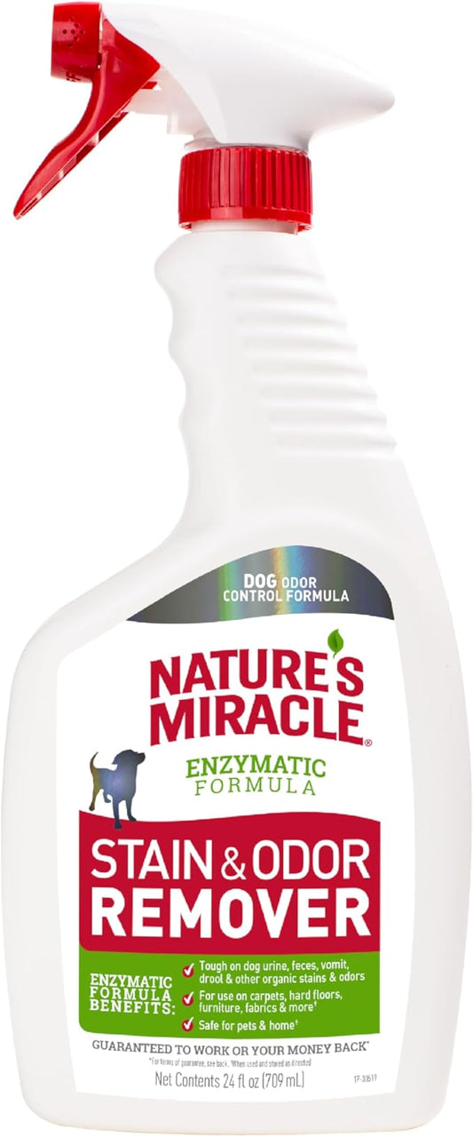 Nature’s Miracle Stain And Odor Remover Dog 24 Ounces, Odor Control Formula, Spray