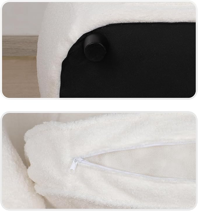 Pet Sofa Bed, Velvet Pet Couch Chair with Removeable & Washable Cushion for Small Dogs & Cats (white)