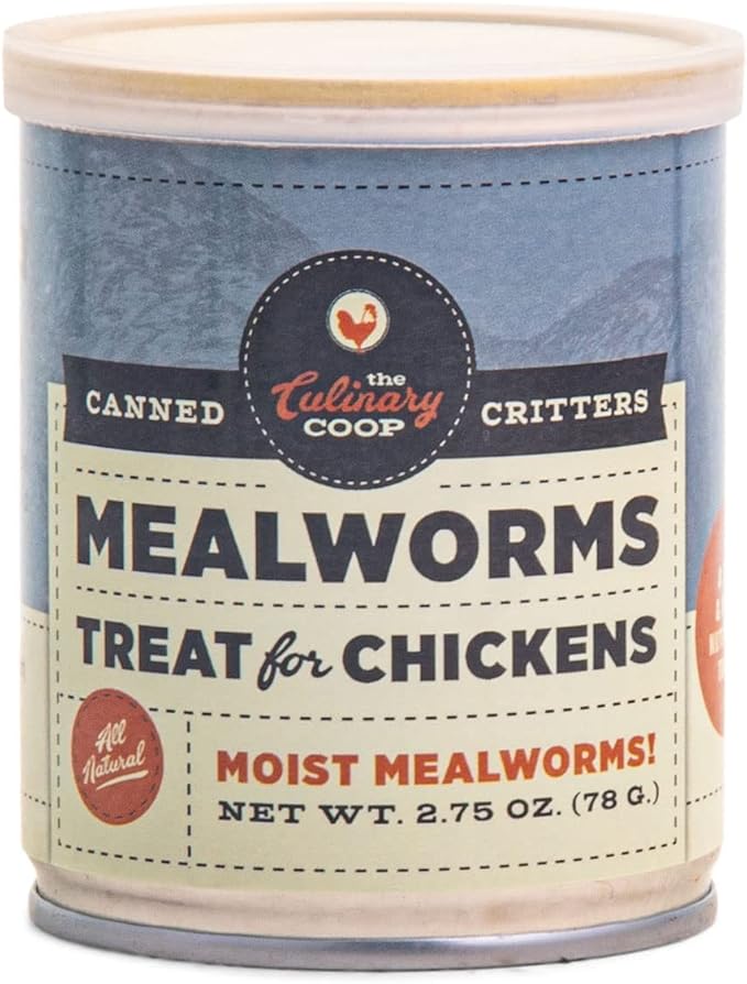 Fluker's Culinary Coop Canned Mealworms Chicken Treat, All Natural and Packed with Protein, 2.75 oz