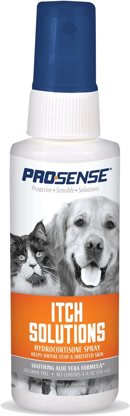 ProSense Itch Solutions Hydrocortisone Spray 4 Ounces, for Dogs and Cats