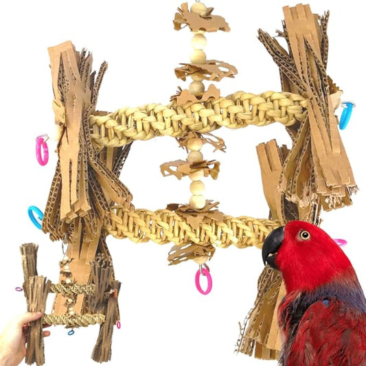 Bonka Bird Toys 1557 Duo Natural Helix Parrot Cockatiel Cockatoo Toy Cage Cages