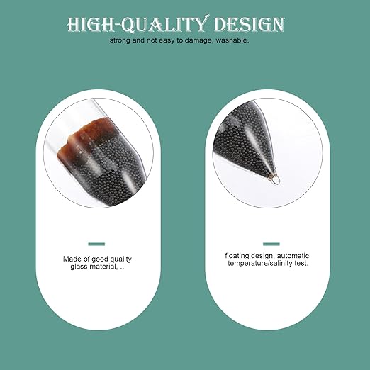 POPETPOP 1pc Salt Measurer Pond Easy Series to Finishing Salinity Fish Brine Salimeter Precision Professional Gravity Saturated for Hydrometer- Tester Saltwater High Sea Measure