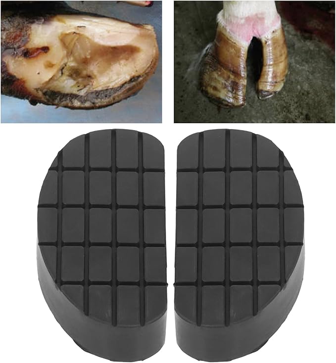 2Pcs Soft Rubber Cow Hoof Pads Wearproof Protection Cow Trimming Cushion for Pasture