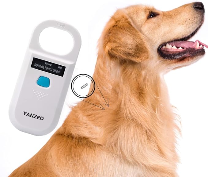 Yanzeo AR180 Pet Microchip Scanner, RFID EMID Animal Handheld Reader,134.2kHz Pet ID Scanner Rechargeable Animal Chip Registration, Pet Tag Scanner FDX-B(ISO 11784/11785)
